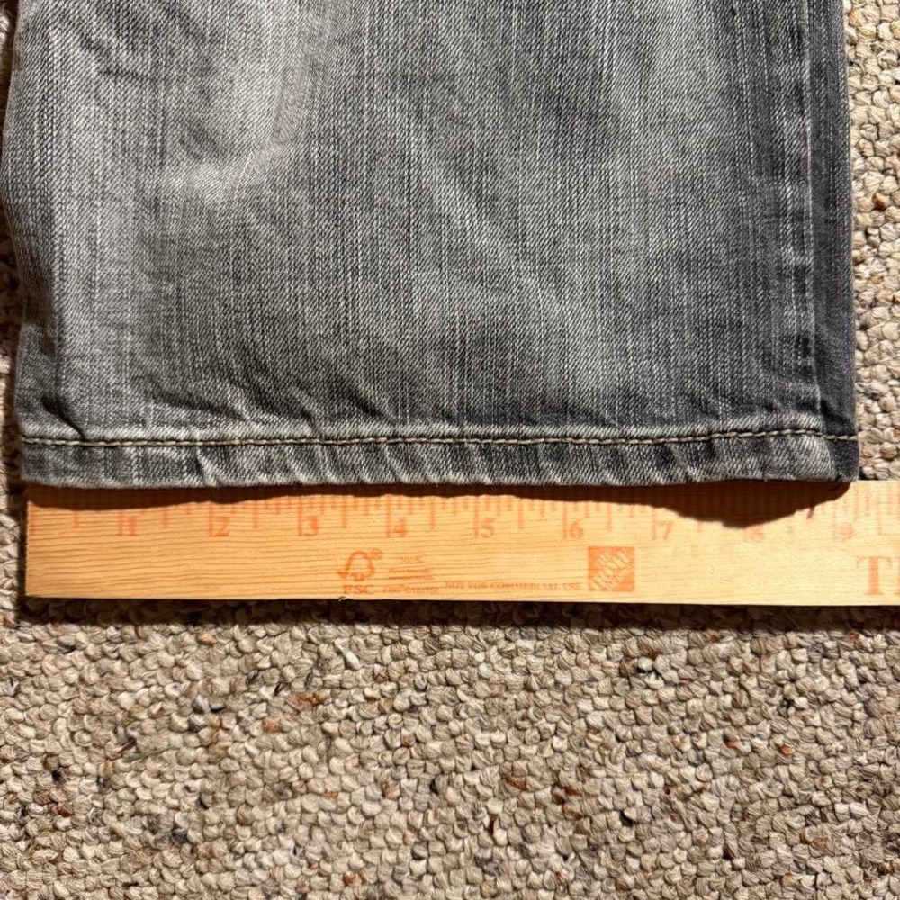Y2K Axel Jeans Grey Stone Wash Baggy Bootcut Jeans Size 36x30 Skater Denim - Picture 7 of 7